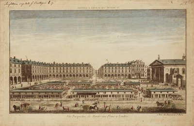 Perspective View of Covent Garden Flower Market by French School